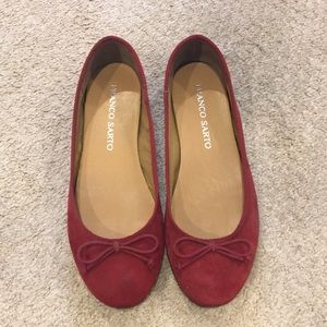 Burgundy Suede Ballet Flats